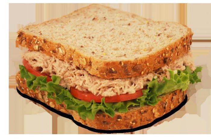 sumuštinis su tuno kalorijų kiekiu